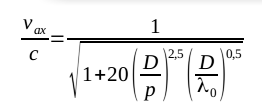Relative wave velosity in the solenoid